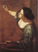 Artemisia  Gentileschi Sjalvportratt as allegory over maleriet Sweden oil painting artist